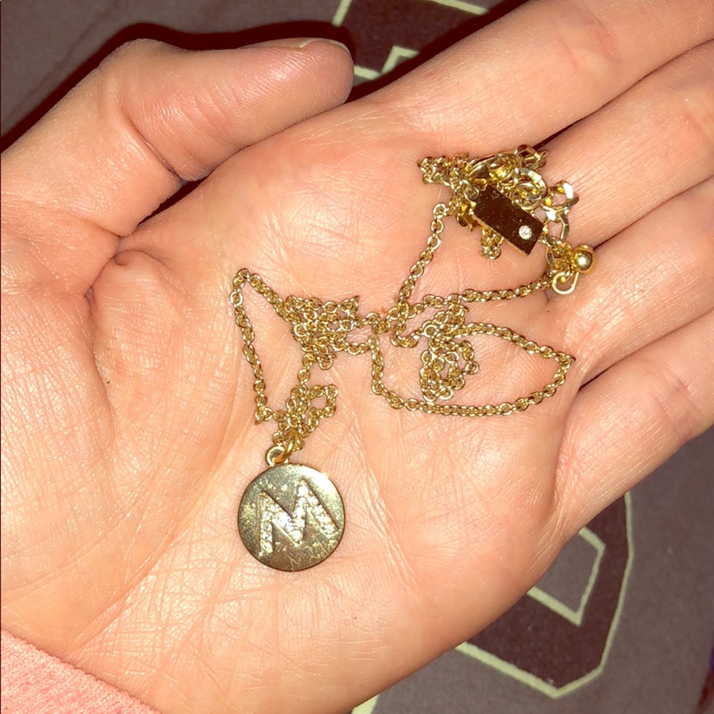Kate spade “M” initial necklace